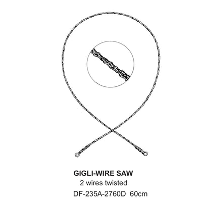 Gigli-Wire Saw, 2 Wire Twisted, 60cm  (DF-235A-2760D)