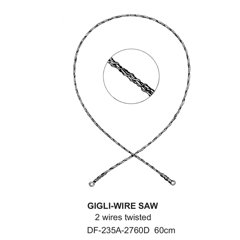 Gigli-Wire Saw, 2 Wire Twisted, 60cm  (DF-235A-2760D) by Dr. Frigz