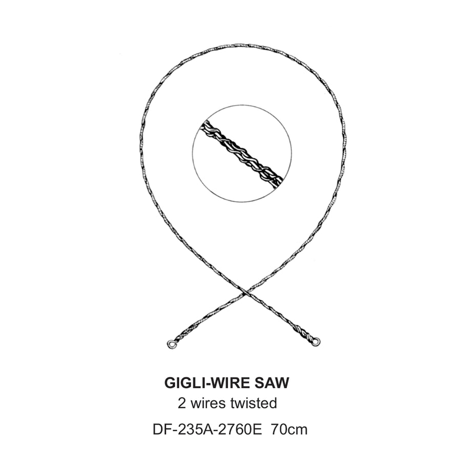 Gigli-Wire Saw, 2 Wire Twisted, 70cm  (DF-235A-2760E) by Dr. Frigz