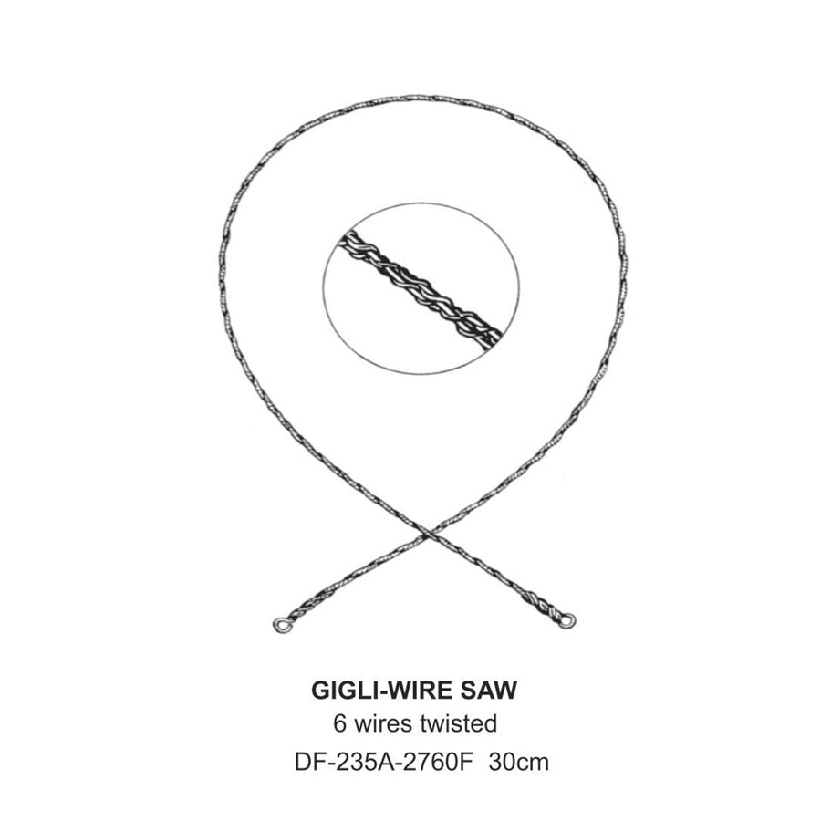 Gigli-Wire Saw, 6 Wire Twisted, 30cm (DF-235A-2760F) by Dr. Frigz