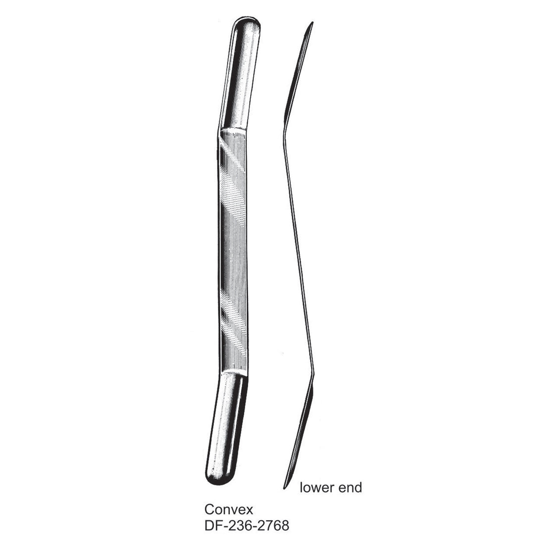 Olivecrona Brain Spatulas, 7+9mm , Lower End, Convex, 18cm (DF-236-2768) by Dr. Frigz