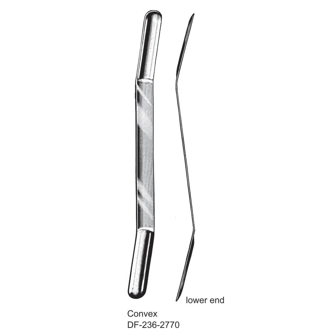 Olivecrona Brain Spatulas, 15+18mm , Lower End, Convex, 18cm (DF-236-2770) by Dr. Frigz