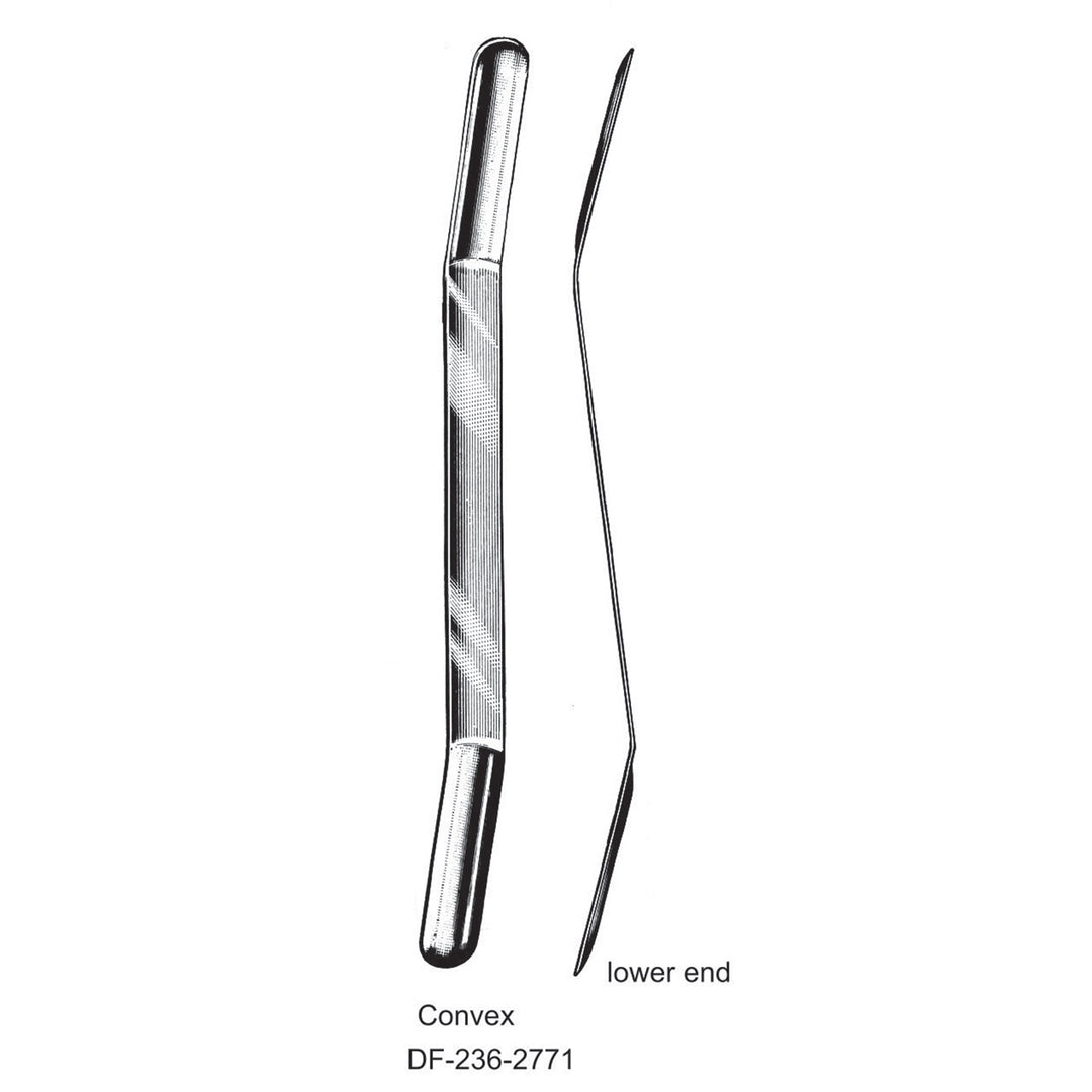 Olivecrona Brain Spatulas, 18+22mm , Lower End, Convex, 18cm (DF-236-2771) by Dr. Frigz