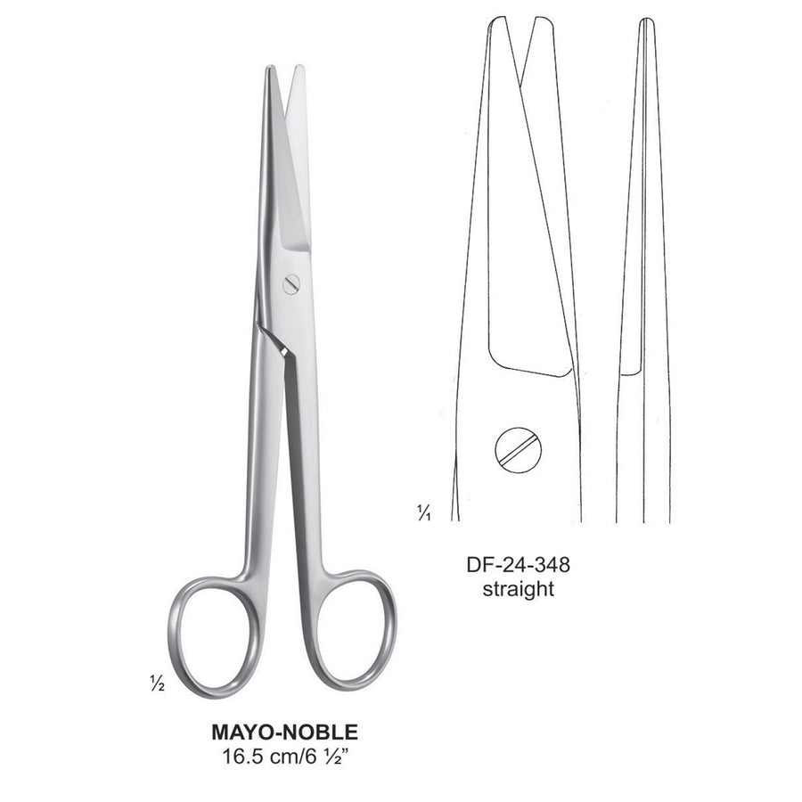 Mayo-Noble Operating Scissor, Straight, Blunt-Blunt, 16.5cm  (DF-24-348) by Dr. Frigz