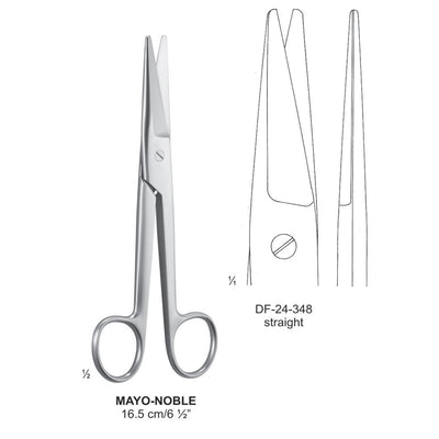 Mayo-Noble Operating Scissor, Straight, Blunt-Blunt, 16.5cm  (DF-24-348)