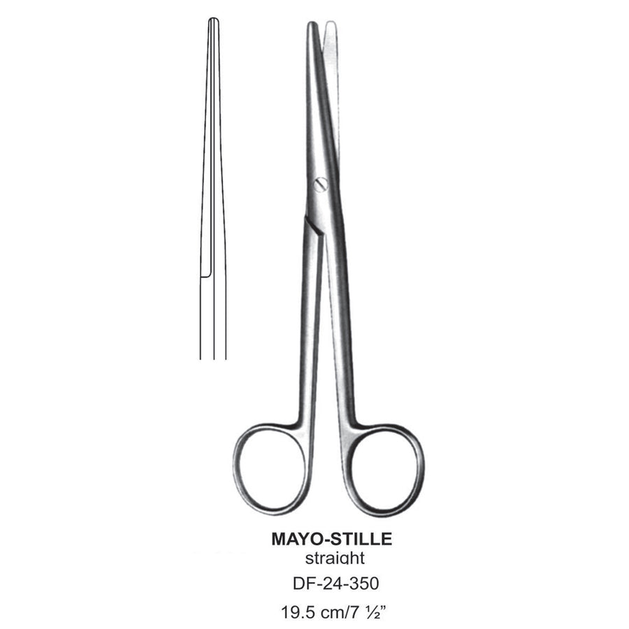 Mayo-Stille Operating Scissor, Straight, Blunt-Blunt, 19.5cm  (DF-24-350) by Dr. Frigz
