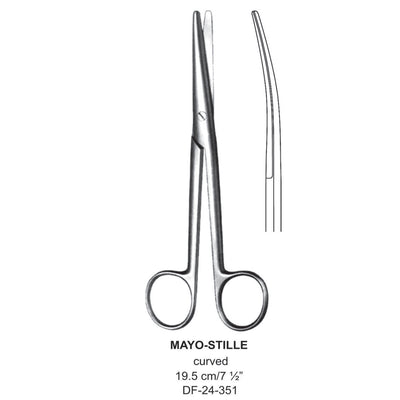 Mayo-Stille Operating Scissor, Curved, Blunt-Blunt, 19.5cm  (DF-24-351) by Dr. Frigz