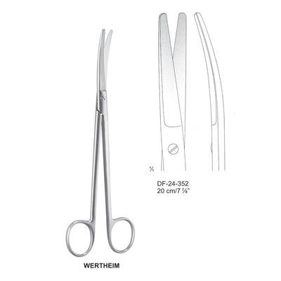 Wertheim Operating Scissor, Curved, Blunt-Blunt, 20cm  (DF-24-352)