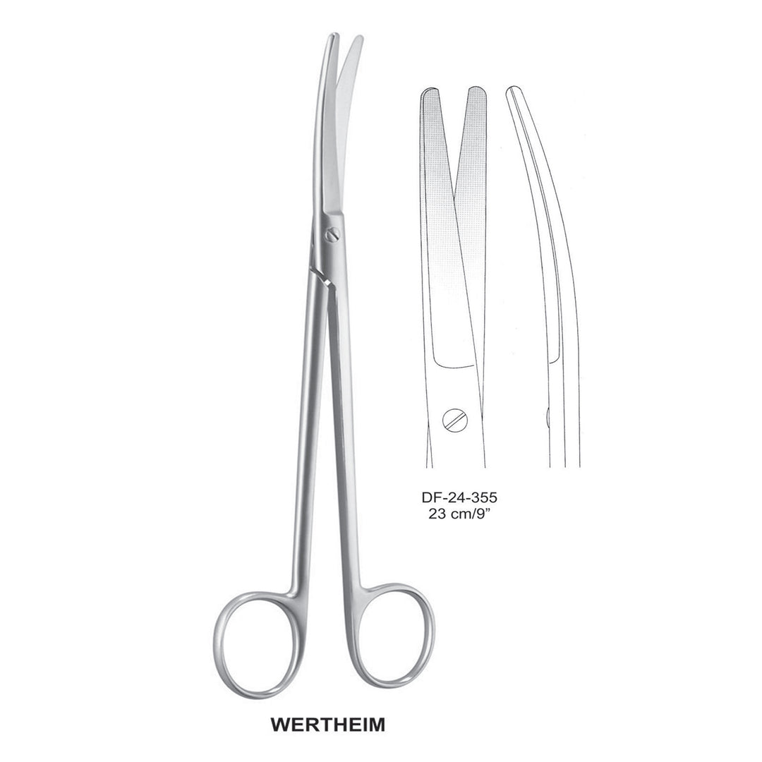 Wertheim Operating Scissor, Curved, Blunt-Blunt, 23cm  (DF-24-355) by Dr. Frigz