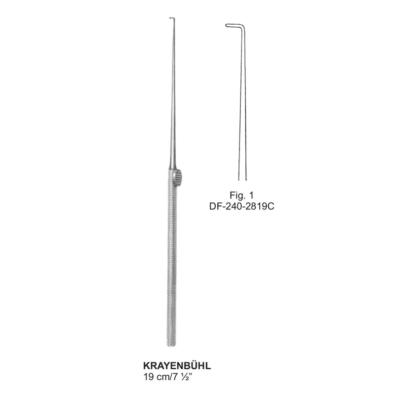Krayenbuhl Nerve Hook Fig-1, 19 cm (DF-240-2819C) by Dr. Frigz