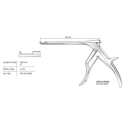 Colclough Laminectomy Punches, Heavy Pattern, Working Length 20Cm, Cutting Upward, Width Of Bite 3mm (DF-244-2859)