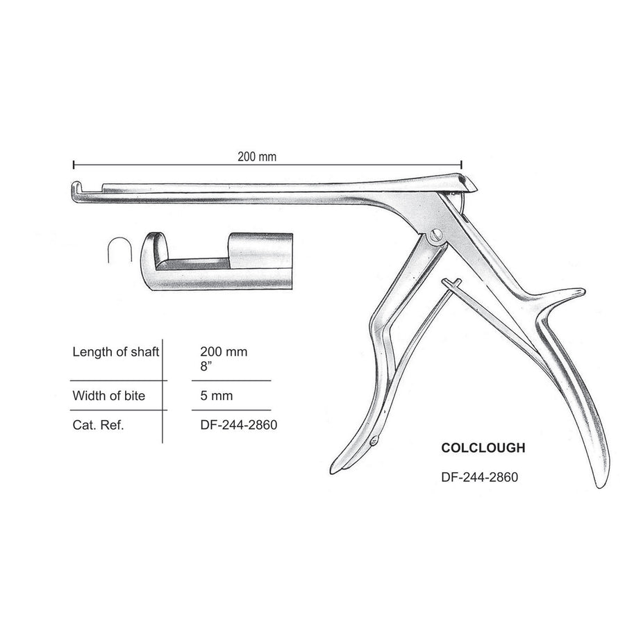 Colclough Laminectomy Punches, Heavy Pattern, Working Length 20Cm, Cutting Upward, Width Of Bite 5mm (DF-244-2860) by Dr. Frigz