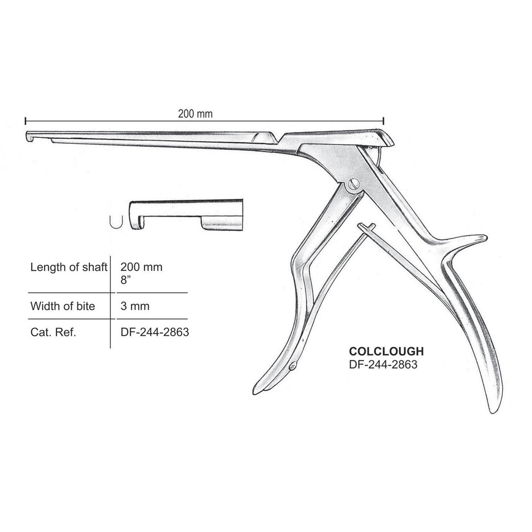 Colclough Laminectomy Punches, Heavy Pattern, Working Length 20Cm, Cutting Downward, Width Of Bite 3mm (DF-244-2863) by Dr. Frigz