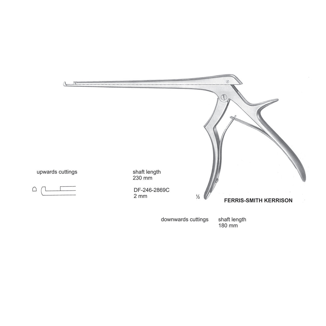 Ferris Smith Kerrison Laminectomy Punches 2mm , Shaft Length 230mm , Upward (DF-246-2869C) by Dr. Frigz