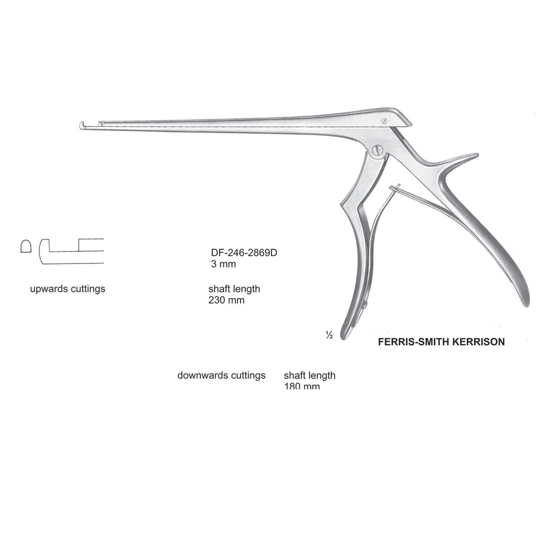 Ferris Smith Kerrison Laminectomy Punches 3mm , Shaft Length 230mm , Upward (DF-246-2869D) by Dr. Frigz
