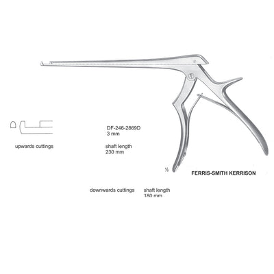 Ferris Smith Kerrison Laminectomy Punches 3mm , Shaft Length 230mm , Upward (DF-246-2869D) by Dr. Frigz