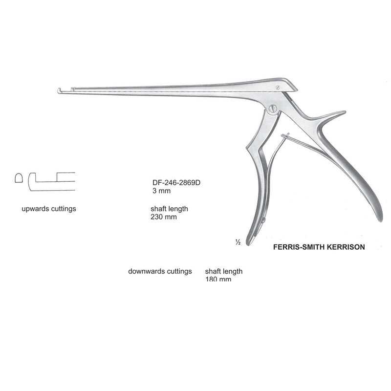 Ferris Smith Kerrison Laminectomy Punches 3mm , Shaft Length 230mm , Upward (DF-246-2869D) by Dr. Frigz