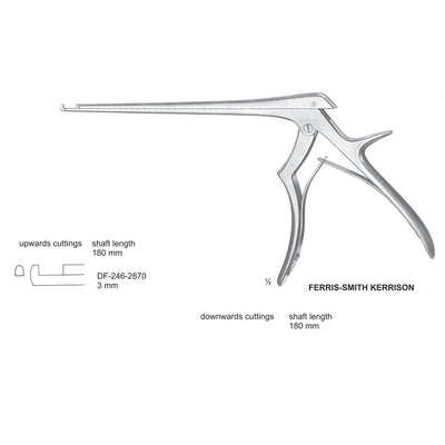 Ferris Smith Kerrison Laminectomy Punches 3mm , Shaft Length 180mm , Upward (DF-246-2870) by Dr. Frigz