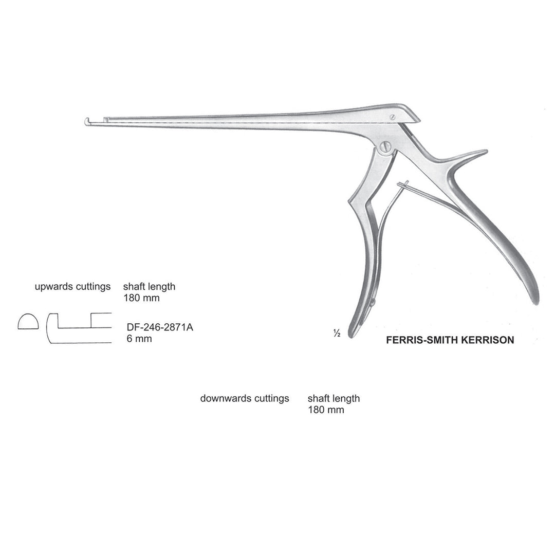 Ferris Smith Kerrison Laminectomy Punches 6mm , Shaft Length 180mm , Upward (DF-246-2871A) by Dr. Frigz