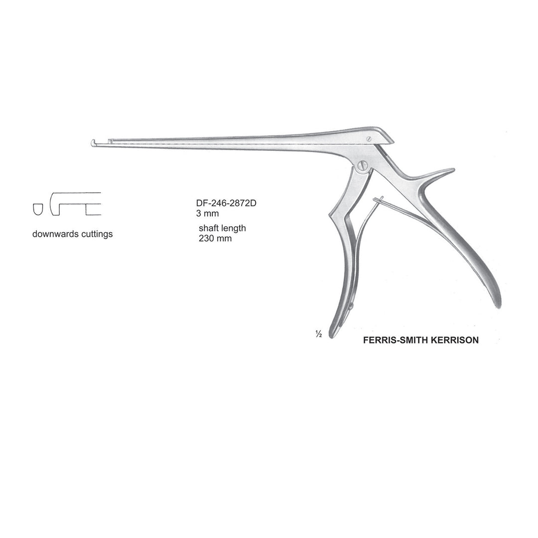 Ferris Smith Kerrison Laminectomy Punches 3mm , Shaft Length 230mm , Downward (DF-246-2872D) by Dr. Frigz