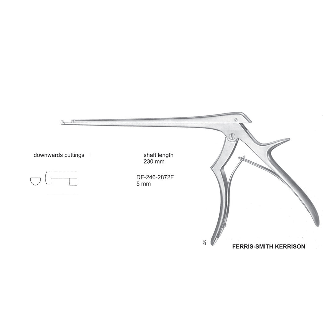 Ferris Smith Kerrison Laminectomy Punches 5mm , Shaft Length 230mm , Downward (DF-246-2872F) by Dr. Frigz