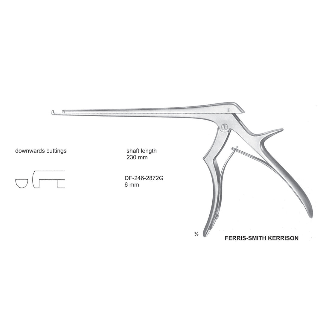 Ferris Smith Kerrison Laminectomy Punches 6mm , Shaft Length 230mm , Downward (DF-246-2872G) by Dr. Frigz