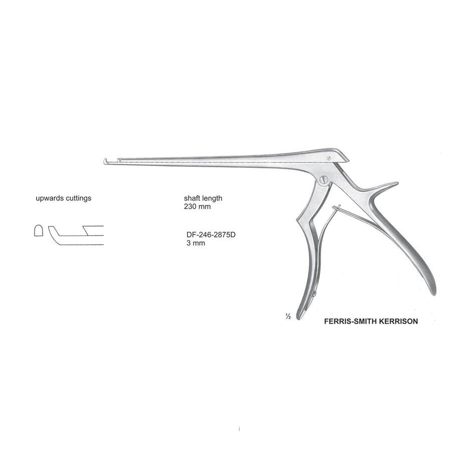 Ferris Smith Kerrison Laminectomy Punches 3mm , Shaft Length 230mm , Upward, Angled (DF-246-2875D) by Dr. Frigz