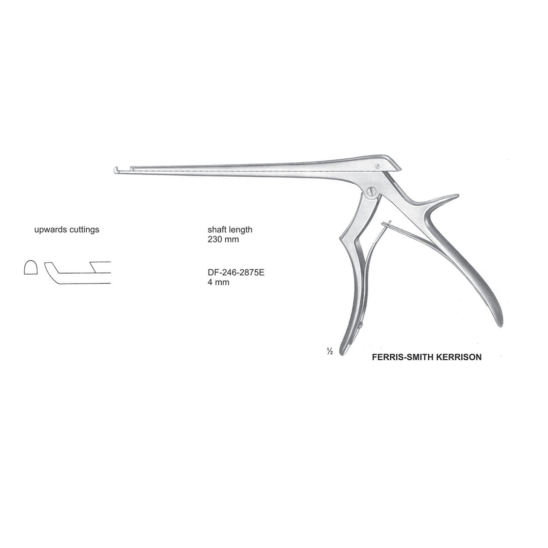 Ferris Smith Kerrison Laminectomy Punches 4mm , Shaft Length 230mm , Upward, Angled (DF-246-2875E) by Dr. Frigz