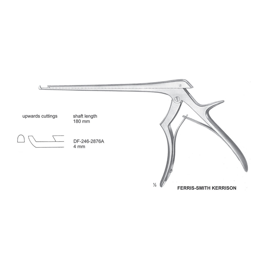 Ferris Smith Kerrison Laminectomy Punches 4mm , Shaft Length 180mm , Upward, Angled (DF-246-2876A) by Dr. Frigz