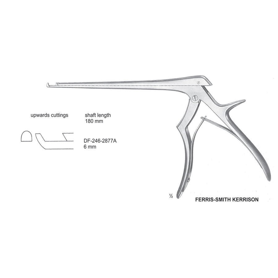 Ferris Smith Kerrison Laminectomy Punches 6mm , Shaft Length 180mm , Upward, Angled (DF-246-2877A) by Dr. Frigz