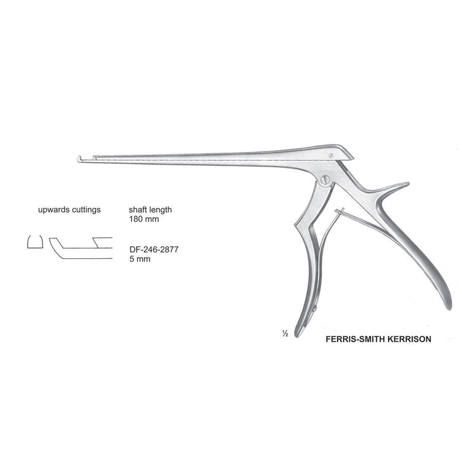 Ferris Smith Kerrison Laminectomy Punches 5mm , Shaft Length 180mm , Upward, Angled (DF-246-2877) by Dr. Frigz