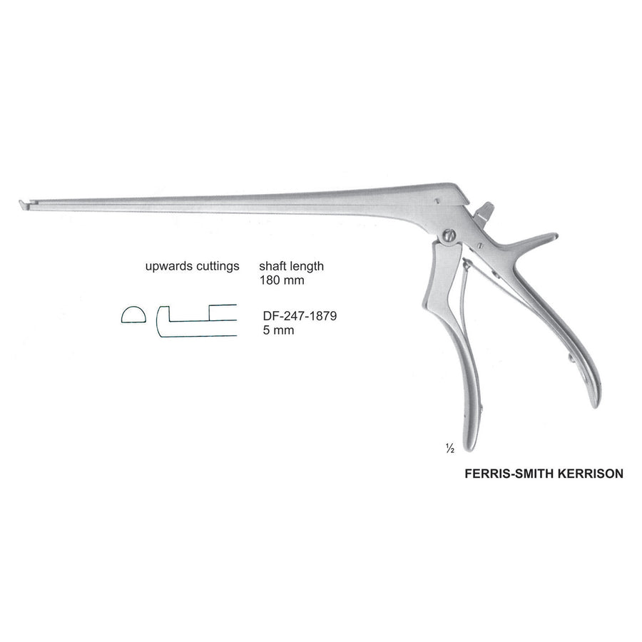 Ferris Smith Kerrison Laminectomy Punches 5mm , Shaft Length 180mm , Upward; Open Up (DF-247-1879) by Dr. Frigz