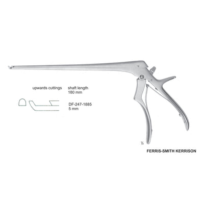 Ferris Smith Kerrison Laminectomy Punches 5mm , Shaft Length 180mm , Upward, Angled; Open Up (DF-247-1885) by Dr. Frigz