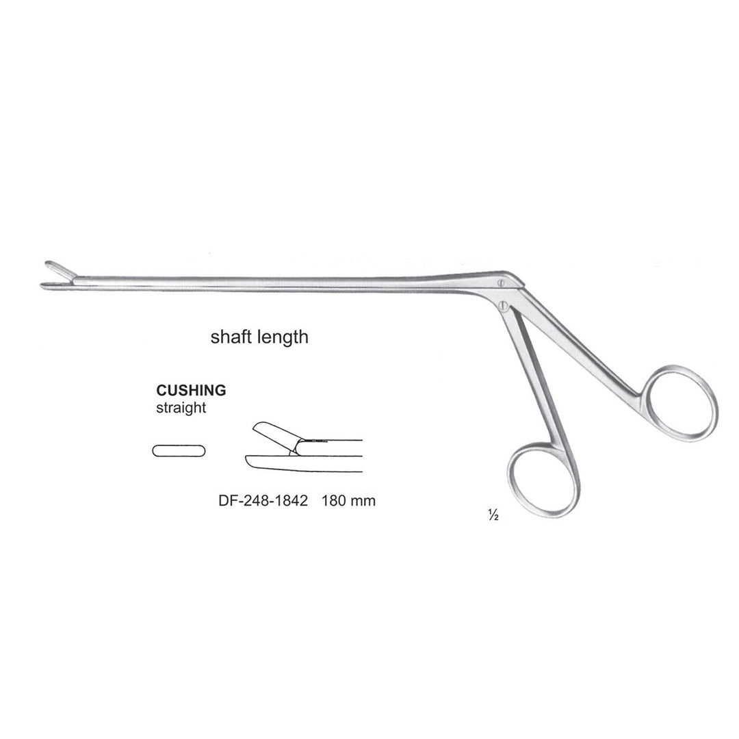 Cushing Laminectomy Punches Straight, Shaft Length 180mm ,  Working Point 2X10mm (DF-248-1842) by Dr. Frigz