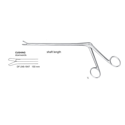Cushing Laminectomy Punches Downwards, Shaft Length 150mm ,  Working Point 2X10mm (DF-248-1847) by Dr. Frigz
