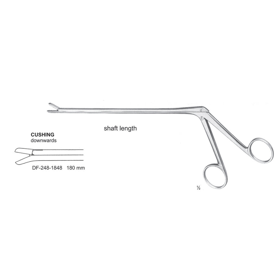 Cushing Laminectomy Punches Downwards, Shaft Length 180mm ,  Working Point 2X10mm (DF-248-1848) by Dr. Frigz