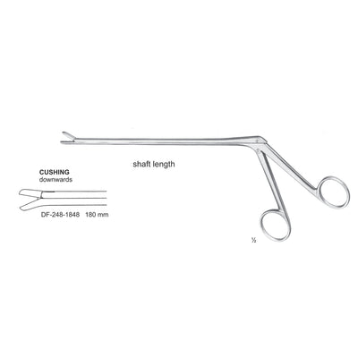 Cushing Laminectomy Punches Downwards, Shaft Length 180mm ,  Working Point 2X10mm (DF-248-1848)