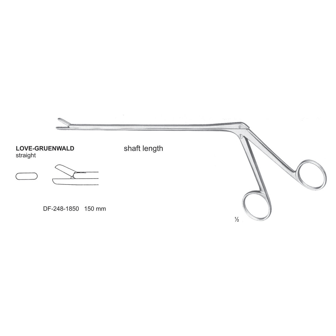 Love-Gruenwald Laminectomy Punches Straight, Shaft Length 150mm ,  Working Point 3X10mm (DF-248-1850) by Dr. Frigz