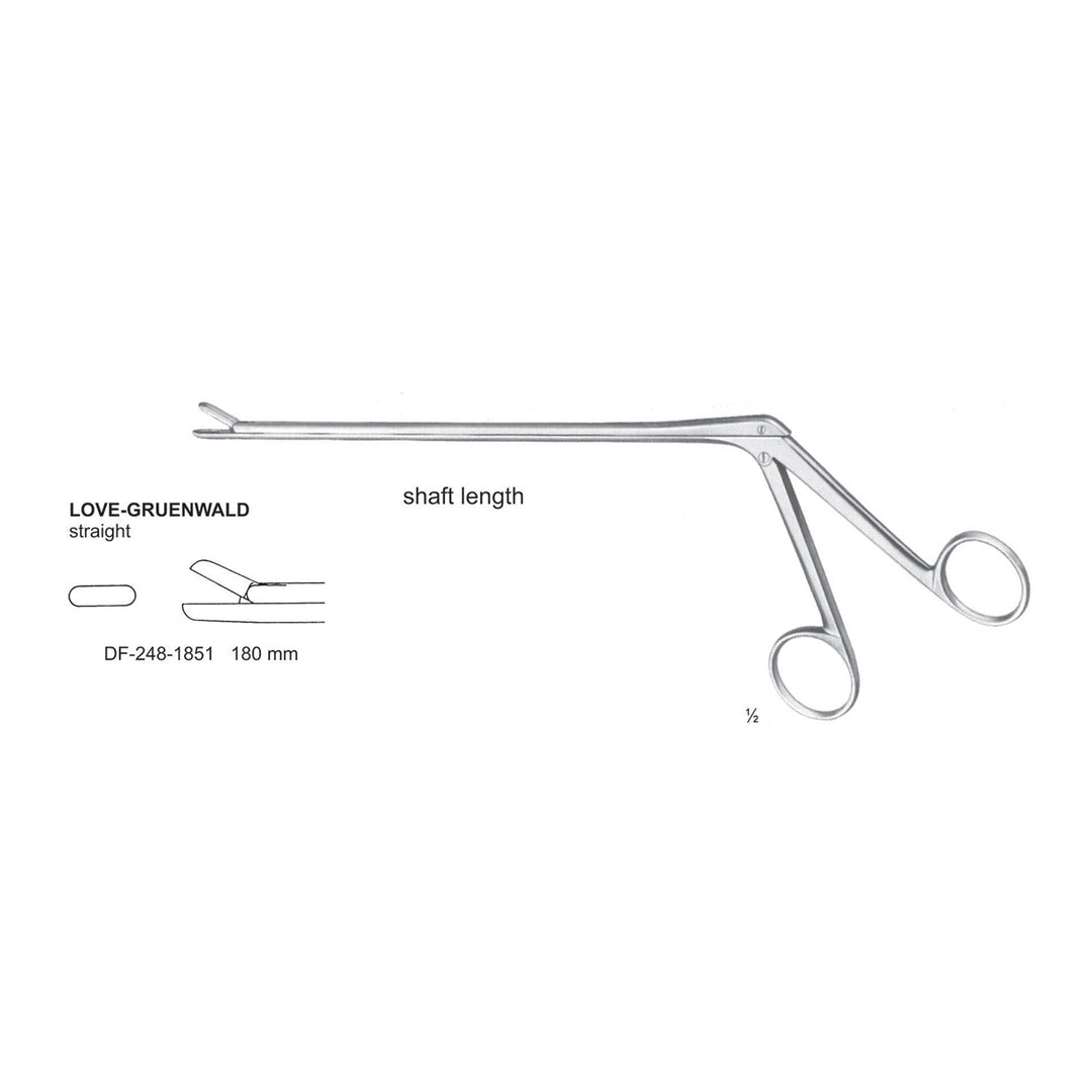 Love-Gruenwald Laminectomy Punches Straight, Shaft Length 180mm ,  Working Point 3X10mm (DF-248-1851) by Dr. Frigz