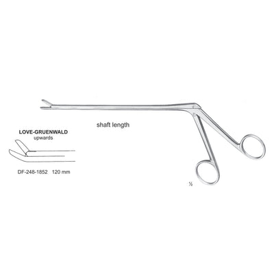 Love-Gruenwald Laminectomy Punches Upwards, Shaft Length 120mm ,  Working Point 3X10mm (DF-248-1852)