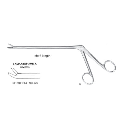 Love-Gruenwald Laminectomy Punches Upwards, Shaft Length 180mm ,  Working Point 3X10mm (DF-248-1854) by Dr. Frigz