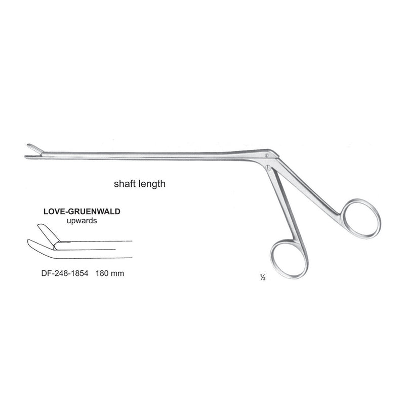 Love-Gruenwald Laminectomy Punches Upwards, Shaft Length 180mm ,  Working Point 3X10mm (DF-248-1854) by Dr. Frigz