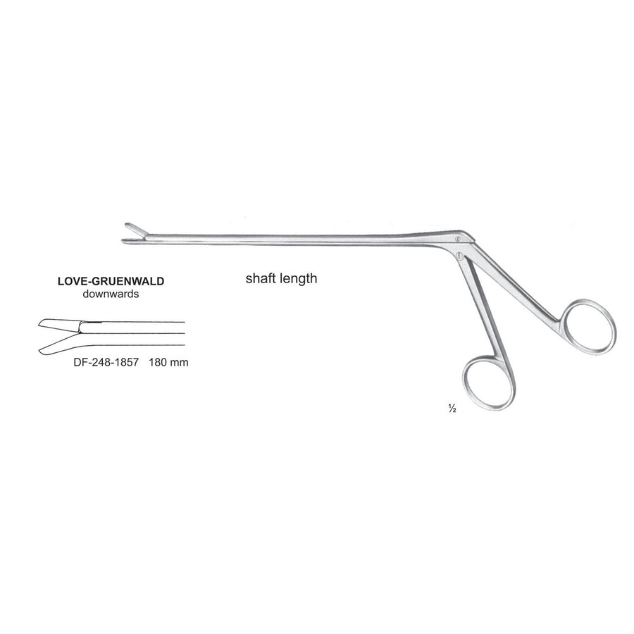 Love-Gruenwald Laminectomy Punches Downwards, Shaft Length 180mm ,  Working Point 3X10mm (DF-248-1857) by Dr. Frigz