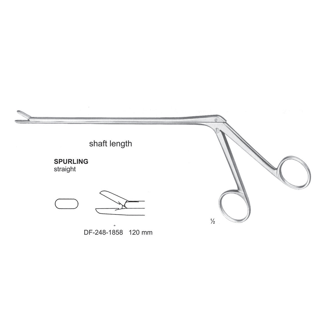 Spurling Laminectomy Punches Straight, Shaft Length 120mm ,  Working Point 4X10mm (DF-248-1858) by Dr. Frigz