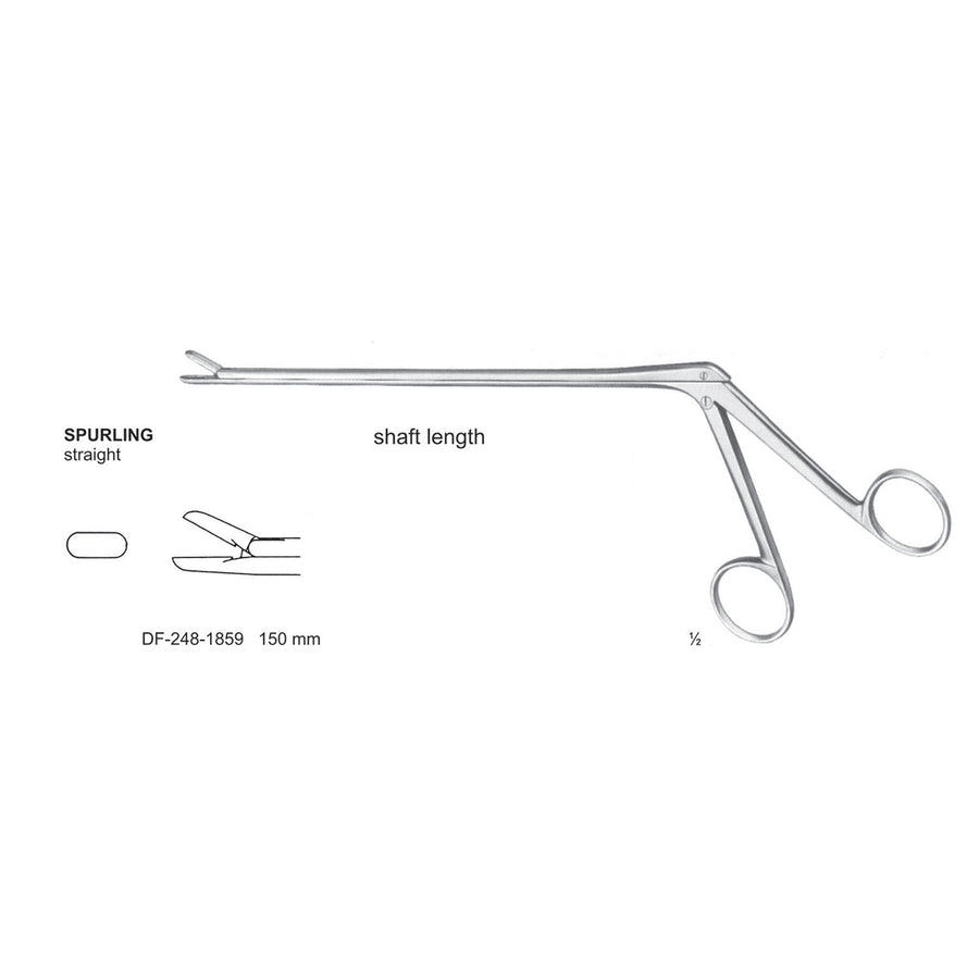 Spurling Laminectomy Punches Straight, Shaft Length 150mm ,  Working Point 4X10mm (DF-248-1859) by Dr. Frigz