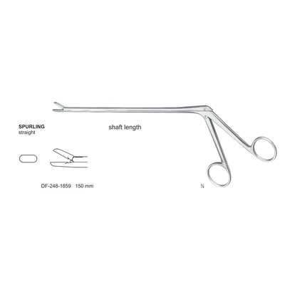 Spurling Laminectomy Punches Straight, Shaft Length 150mm ,  Working Point 4X10mm (DF-248-1859) by Dr. Frigz