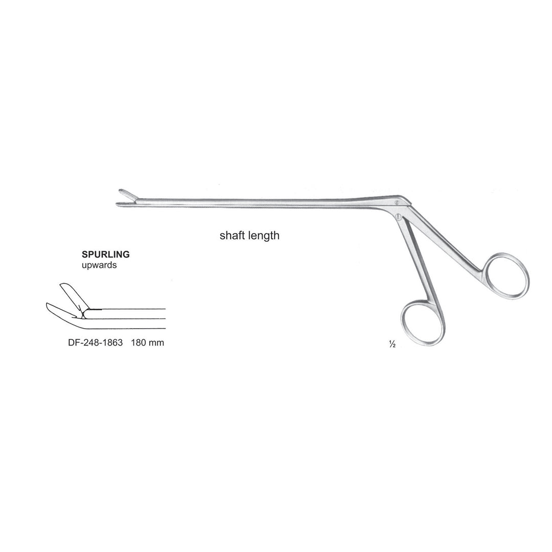 Spurling Laminectomy Punches Upwards, Shaft Length 180mm ,  Working Point 4X10mm (DF-248-1863) by Dr. Frigz