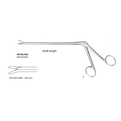 Spurling Laminectomy Punches Downwards, Shaft Length 120mm ,  Working Point 4X10mm (DF-248-1864)