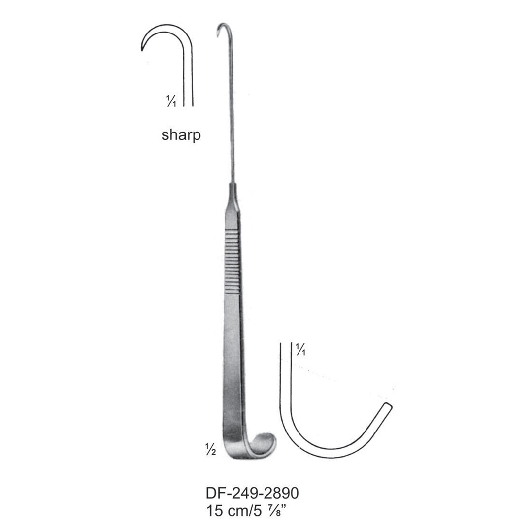 Trachea Retractors 15cm , Sharp (DF-249-2890) by Dr. Frigz