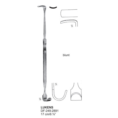 Lukens Trachea Retractors 17cm , Blunt (DF-249-2891) by Dr. Frigz